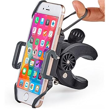 Bike & Motorcycle Phone Mount - For iPhone 11 (Xs, Xr, X, 8, Plus/Max), Samsung Galaxy S10 or any Cell Phone - Universal Handlebar Holder for ATV, Bicycle or Motorbike. +100 to Safeness & Comfort