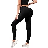 Pobodo Women’s High Waist Full Length Yoga Pants with Tummy Control, 4-Way Stretch Leggings for Workout, Gym, Running