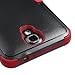 Galaxy Mega 2 Case, Kaleidio [Mybat Natural TUFF] Dual Layer Shock Proof Hybrid Case Cover w/ Metal Kickstand for Samsung Galaxy Mega II 2 G750F [Package Includes a Overbrawn Prying Tool & Stylux Stylus/Pen Dust Plug Combo] - Retail Packaging [Black/Red]