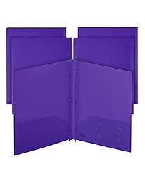 Mr. Pen- Plastic Folders with Pockets and Prongs, 5