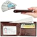 Men's Wallet - RFID Blocking Cowhide Leather Vintage Trifold Wallet (Chocolate)