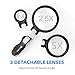 Magnifying Glass with Light BearMoo Lighted Magnifier with 3 Detachable Illuminated Lenses 2.5X 5X 16X - Ideal for Seniors, Maps, Jewellery, Hobbies
