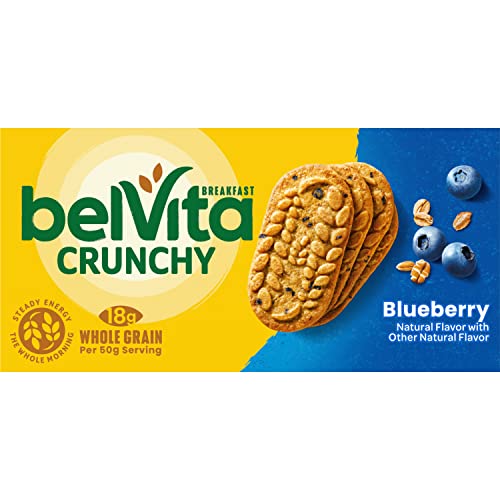 BELVITA BREAKFAST BARS BISCUITS, BLUEBERRY, 8 PACKS (4 BISCUITS PER PACK)