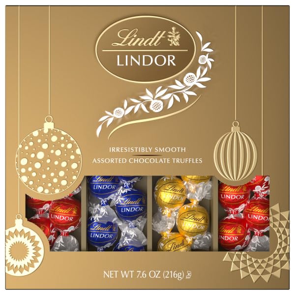 LINDT, LINDOR ASSORTED MODERN BOX, 7.6 OUNCE