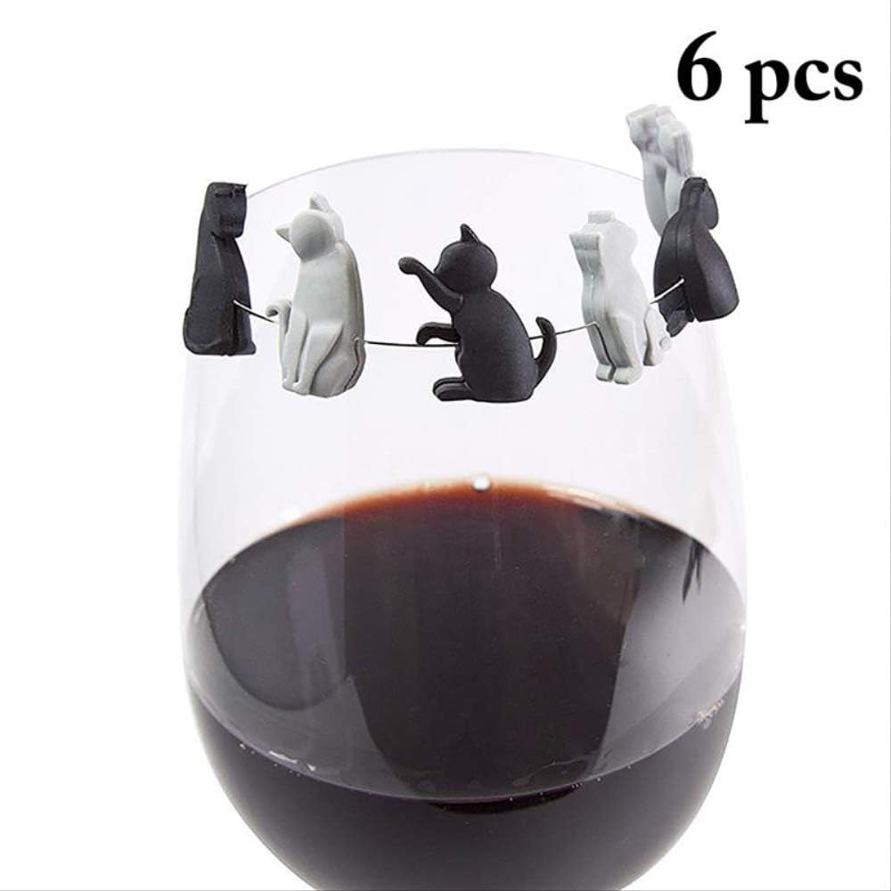 Drink Markers Silicon Wine Glass Marker Cute Catshape Reuseble and