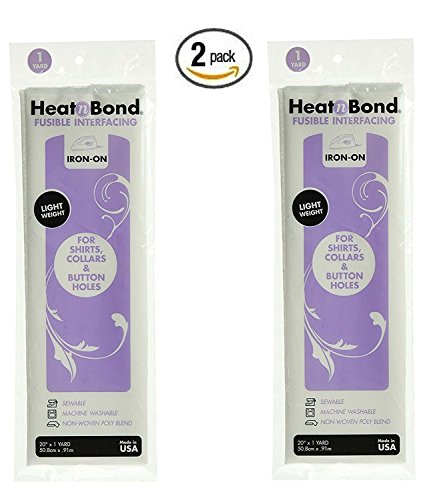 Thermoweb 3336 Heat'n Bond Light Weight Iron-On Fusible Interfacing-White 20"X36" (2-PACK)