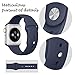 top4cus Apple Watch Band 38mm Soft Silicone Replacement Sport Strap iWatch Band for Apple Watch 38mm Model - Small/Medium - Midnight Blue
