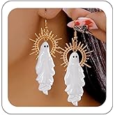 LKingel Halloween Skeleton Earrings for Women Goth Ghost Drop Dangle Earrings Punk Skull Stud Earring Witch Earring Emo Accessories Halloween Costume Jewelry Accessories