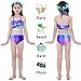 Girls Mermaid Tails for Swimming Bathing Suits Mermaid Theme Swimsuits Toddler Girls Birthday Gift for 3-12Y (C-Purple, 5-6 Years)