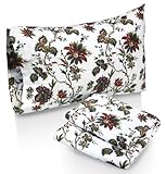 Tribeca Living Rainforest Printed Deep Pocket Flannel Sheet Set with Pillowcase, Queen
