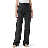 Zylioo Linen Dress Pants for Tall Women 6Ft Height, Straight Leg Relaxed Fit Business Casual Trousers