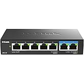 D-Link 7-Port 2.5GB Unmanaged Gaming Switch with 2 x 2.5G, 5 x 10/100/1000 Mbps - Multi-Gig, Network, Fanless, Plug & Play (D