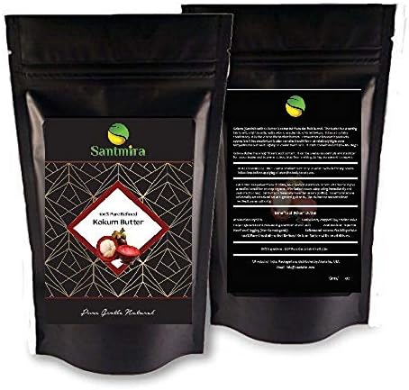 Santmira Kokum Butter - Light, Firm Butter, Use to Make Soap, Lotion Bars, Lip Balm, Body Butter - Scent-Free - 4 oz