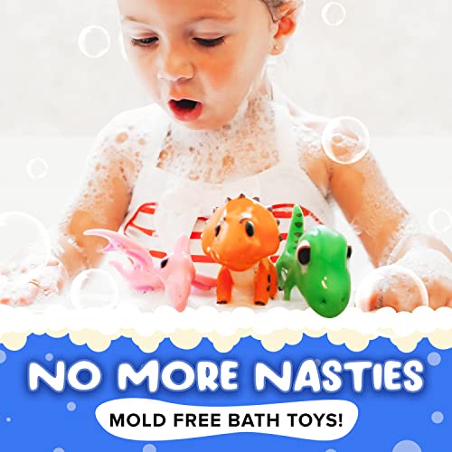 Dinosaur Bath Toys No Holes, Mold Free Baby Bath Toys for Toddlers 13
