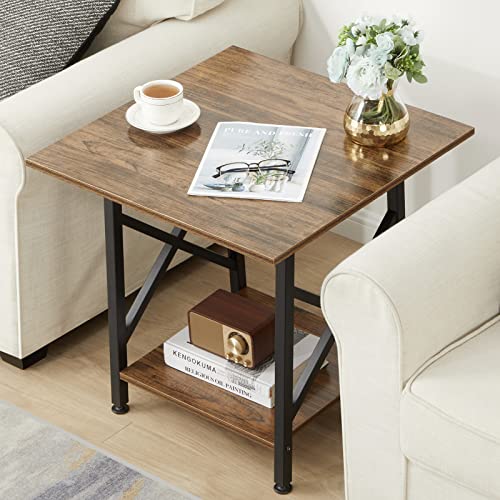 GreenForest End Table 24 inch Industrial Design Large Side Table with