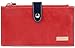 Genuine Leather Wallet for Women Credit Card Holder Wallets Zipper Purse with RFID Blocking Red