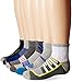 Jefferies Socks Boy's Tech Sport Colorful Pattern Cushion Quarter Socks 6 Pair Pack, Multi, Medium