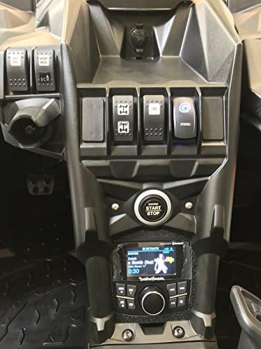 UTV Stereo 5 Speaker System w/ Deck Power &amp; 1 Amp Can-Am Maverick X3