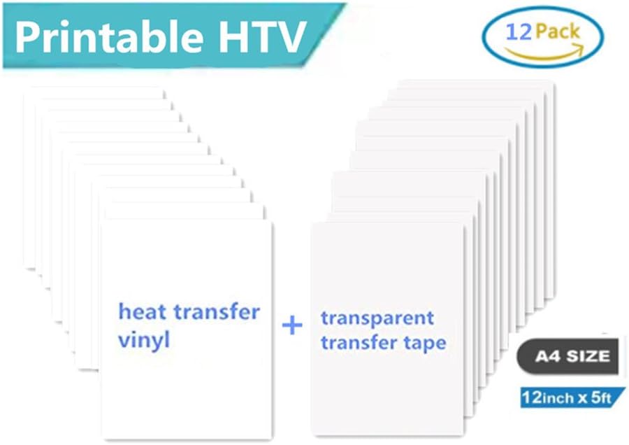 amazoncom printable heat transfer vinyl inkjet printer iron on htv