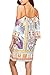 Anatoky Womens Cold Shoulder Spaghetti Strap Tribal Printed Summer Shift Dress