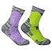 YUEDGE Knee High Cushion Ski Socks Winter Sports Socks Thick Winter Thermal Warm Socks Men 2 Pairs/Pack Purple Green Size 6-9