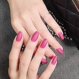False Nails Coffin Shape Nails with Designed Matte