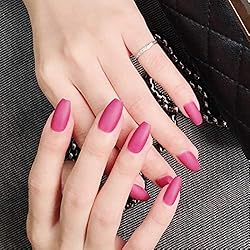 False Nails Coffin Shape Nails with Designed Matte
