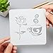 Eliseo 24 PCS Mix Pattern Journal Stencil Plastic Planner Set for Journal / Notebook / Diary / Scrapbook DIY Drawing Template Stencil 5x5 Inch