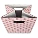 DII Hard Sided Collapsible Fabric Storage Container for Nursery, Offices, & Home Organization, (11x11x11) - Honeycomb Rose