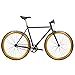 Pure Fix Original Fixed Gear Single Speed Bicycle, India Matte Black/Babylon Gold, 54cm/Medium
