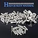 Glarks 120-Pieces 4 Styles Shelf Bracket Pegs Cabinet Furniture Shelf Pins Support Nickel Plated - Silver
