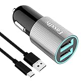 USB Type C Car Charger, Eaxxfly 3.1A 2-Port USB Car Charger for LG G5 G6 V20,HTC 10 U11,Nexus 6P 5X,Samsung Galaxy S9 S9 Plus,S8,S8 Plus,Note 8,with 3.3ft Type C to Type A Cable