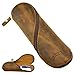 Genuine Leather Pen & Pencil Case with Zipper Close by Timber Ridge (Brown)