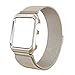 Apple Watch Band 42mm, Stainless Steel Watch Mesh Band Magnetic Replacement Wrist Band With Metal Protective Case for Woman/Men Apple Watch Series 2 Series 1 Sport Nike+ Edition-Retro Gold