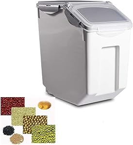 WAQIA 33lb Large Food Storage Container Dry Food Flour Rice Container Pet Food Bin