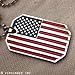 USA FLAG PENDANT AMERICAN OLD GLORY STARS STRIPES DOG TAG BALL CHAIN NECKLACE US