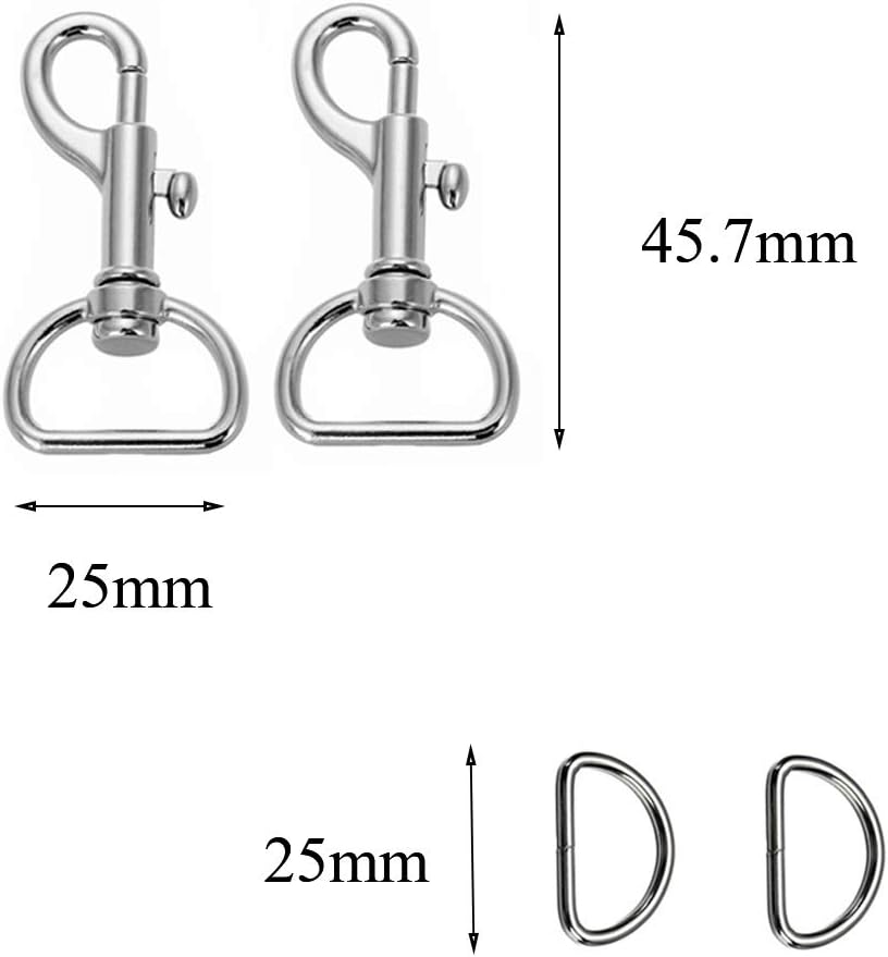 Aweisile Carabiner Hooks 20 Pieces D Rings for Bags Carabiner Hook with