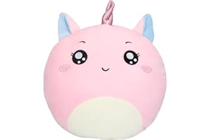 Jellydog Toy 16’’ Unicorn Plush Pillow, Plush Stuffed Animals for Girls, Cute Plushie Stuffed Unicorn Plush Pillow for Hugging,Sleeping,Soft Plushie Doll Gifts for Girls, Pink