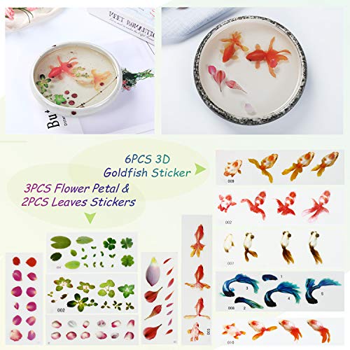 30 Sheets Resin Supplies Kit LET'S RESIN Transparent Decorate Stickers for Silicone Resin Molds,Resin Inclusion with Holographic Clear Film, Filling Materials for Resin Craft