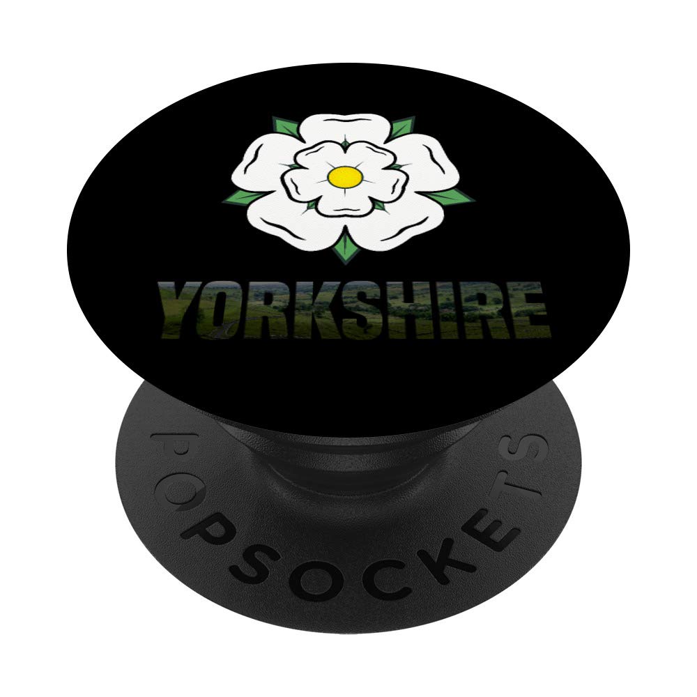 England County Yorkshire White Rose Symbol UK Country PopSockets PopGrip: Swappable Grip for Phones & Tablets
