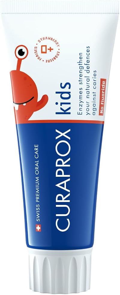 Curaprox CS Kids Toothpaste Strawberry 60ml Fluoride-Free for Toddlers