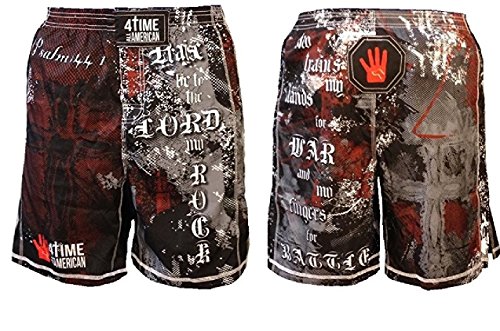 Psalm 144 sublimated wrestling, MMA, fight shorts size L