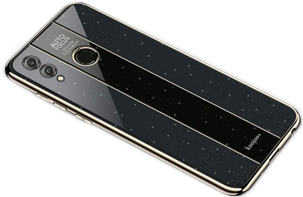 Huawei Honor 8X|8C|8X Max Case Luxury Acrylic Rear 3D Panel with Electroplated Soft TPU Bumper Cover for Women and Man (Honor 8X Max, Black)