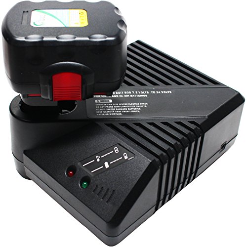 Bosch 14.4V Battery Replacement (1300mAh,NICD) + Universal Charger for