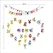 Cartoon Animals English Graphic Alphabet Letters Wall Stickers Removable Wall Decal for Girls and Boys Nursery Baby Room Children's Bedroom