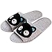 EURO SKY Black Cat Antiskid Waterproof Indoor Slippers Household shoes Grey