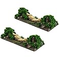 War World Gaming Battle Bocage Sandbag Defensive Positions x 2 – 28mm Heroic Scale Wargaming Terrain Model Diorama Scenery Wargame WW2 Tabletop Battle Normandy France WWII Hedgerow