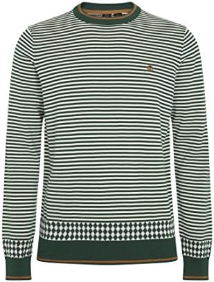 merc Men Crew Neck Horizontal Stripes Jumper SARGE