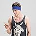 Fashion Adjustable Breathable Cotton Sports and Sleep Headband Headphones Pure Color Logo Invisible- FIRIK- Blue