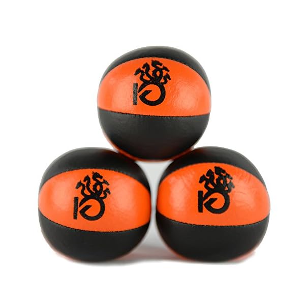 KickFire Hydras Juggling Balls 6 Panel Leather Juggling Equipment for